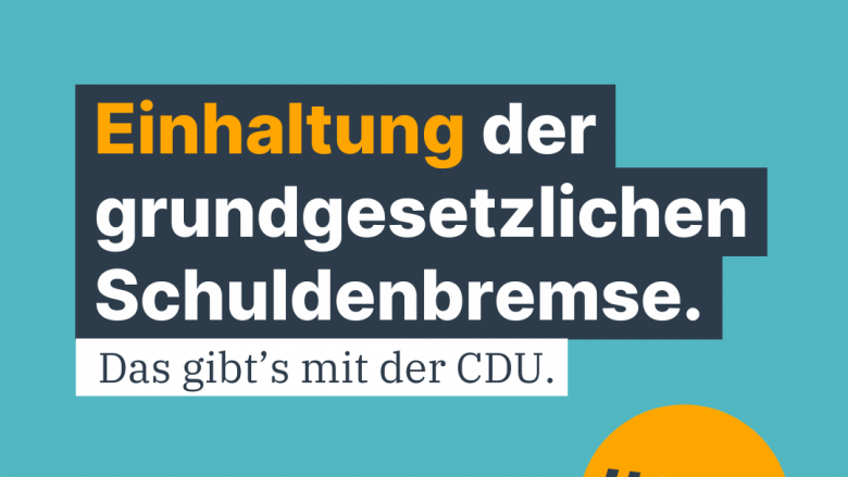 CDU Agenda 2030 - Einhaltung der Schuldenbremse
