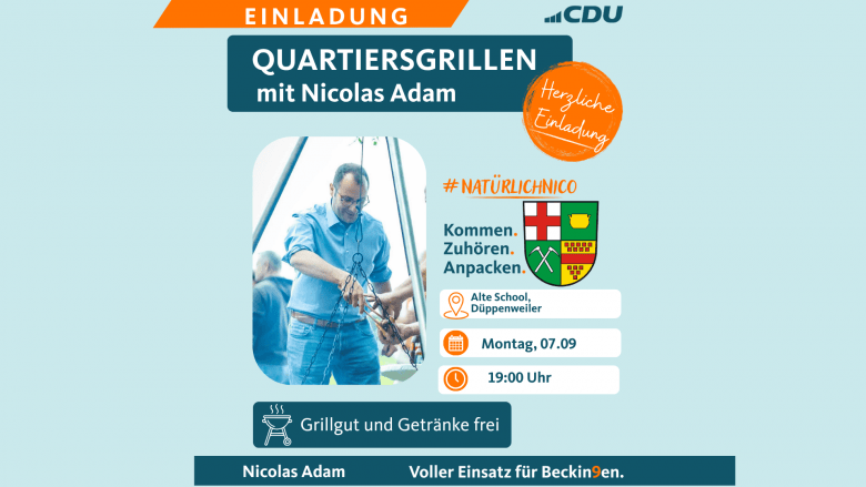 Quartiergrillen mit Nicolas Adam in Düppenweiler