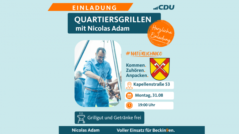 Quartiersgrillen in Reimsbach mit Nicolas Adam