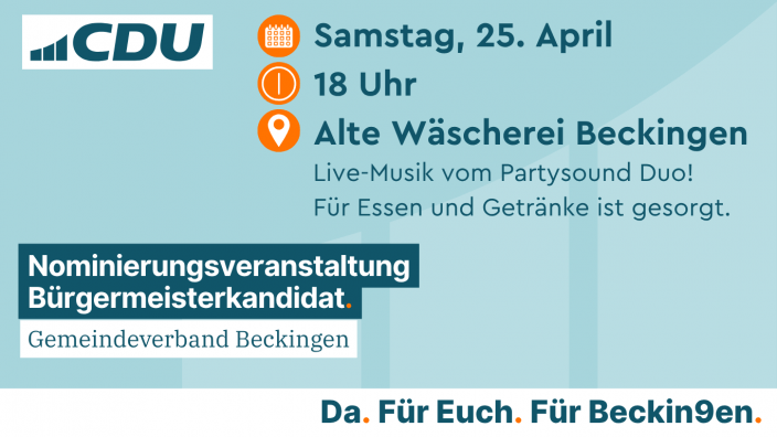 CDU Gemeindeverband Beckingen Nominierung Bürgermeisterkandidat 2026