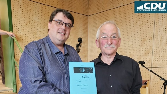 Spendenübergabe CDU Saarhölzbach an den Mandolinenclub Wanderlust 1921 e.V