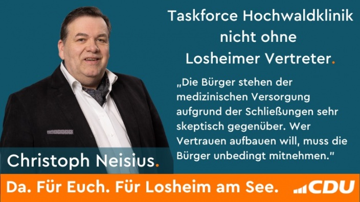 Christoph Neisius Taskforce Hochwaldklinik