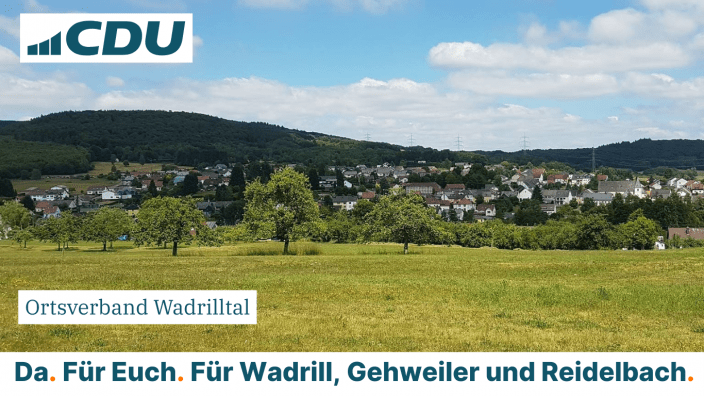 CDU Ortsverband Wadrilltal Wadrill Gehweiler Reidelbach