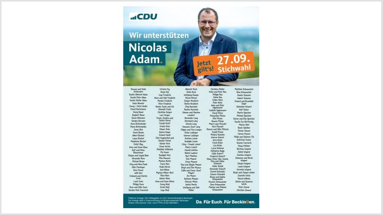 Unterstützer Bürgermeisterwahl Beckingen 2026 Nicolas Adam