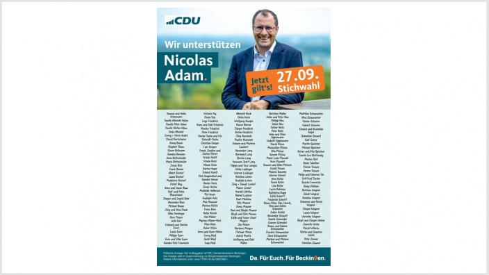 Unterstützer Bürgermeisterwahl Beckingen 2026 Nicolas Adam